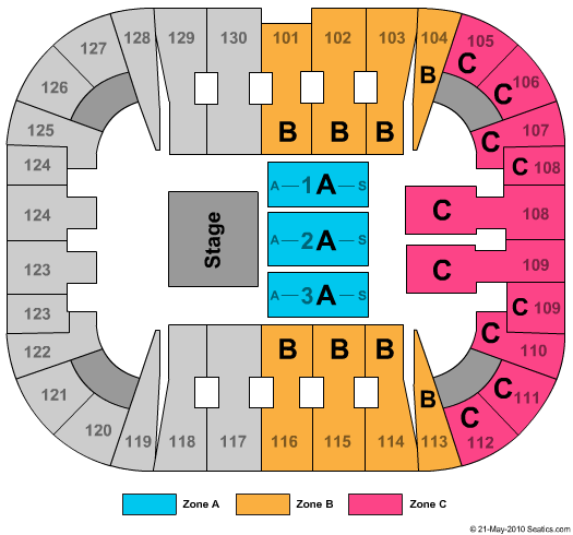 EagleBank Arena Half House Zone Seating Chart